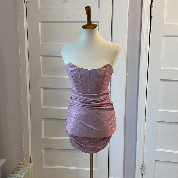 NWT Dressmezee Serena Lurex Corset Mini Dress, Size L - Picture 8 of 17